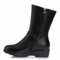 Women Boots Winter 2017 Square Heel Ladies Boots Genuine Leather+PU Mid Calf Boots Casual Ladies Sho