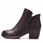 Women Ankle Boots Heels Zip Casual Shoes Woman Black Gray Boots 100% Genuine Leather Plus Size 40