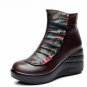 Winter Woman boots Shoes Plush Lady\'s Boots Women National trend genuine leather boots handmade ank