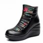 Winter Woman boots Shoes Plush Lady\'s Boots Women National trend genuine leather boots handmade ank