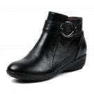 Winter Women Shoes Woman Genuine Leather Flat Ankle Boots Warm Snow Boots Women Boots HY237