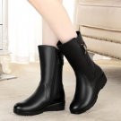 Winter Boots Natural Wool Inside Warm Shoes Women Genuine Leather Shoes Handmade Snow Boots Footwear