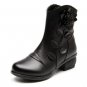 Women Ankle Boots Genuine Leather Heels Autumn Winter Handmade Comfortable Women Ankle Boots Fur Sno