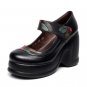 Ethnic style spring and autumn new arrival platform women\'s shoes wedges genuine leather high heel 