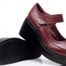 Spring Autumn Wedges platform High heel Shoe genuine Leather For Women\'s Shoes HY1479