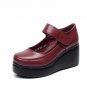 Spring Autumn Wedges platform High heel Shoe genuine Leather For Women\'s Shoes HY1479