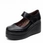 Spring Autumn Wedges platform High heel Shoe genuine Leather For Women\'s Shoes HY1479