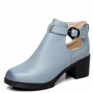 Shoes Women High Heels Genuine Leather Women Pumps Spring Round Toe Gladiator Shoes Female High Heel