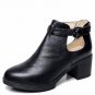 Shoes Women High Heels Genuine Leather Women Pumps Spring Round Toe Gladiator Shoes Female High Heel