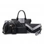 6PCS/Set Serpentine Women Composite Bags Totes Messenger Clutch Wallet Women Leather Handbags Luxury