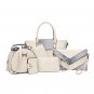 6PCS/Set Serpentine Women Composite Bags Totes Messenger Clutch Wallet Women Leather Handbags Luxury