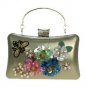Women Evening Bag PU Wedding Event/Party Formal MinaudiereRhinestone Appliques Sparkling Glitter Pea