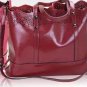 fashion new arrival leather leather wax leather vintage wild hollow portable bag large bag shoulder