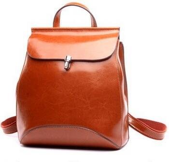New Designer Brand Fashion new Women Genuine Leather Backpack Designer Brand Travel Vintage New Kore