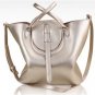 2017 Korean style winter simple candy colored leather handbags vintage bucket bag portable shoulder