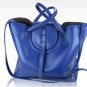 2017 Korean style winter simple candy colored leather handbags vintage bucket bag portable shoulder