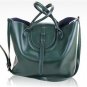 2017 Korean style winter simple candy colored leather handbags vintage bucket bag portable shoulder
