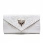 long genuine leather women day clutch bags cowhide envelope shoulder bag evening party ladies chain