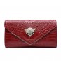 long genuine leather women day clutch bags cowhide envelope shoulder bag evening party ladies chain