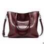 2017 Large Capacity Women Bag Vintage Ladies Handbags Zipper Casual Pu Clutch Oil Wax Leather Totes 