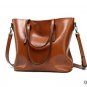 2017 Large Capacity Women Bag Vintage Ladies Handbags Zipper Casual Pu Clutch Oil Wax Leather Totes 