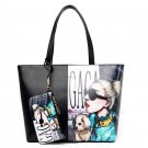 PU Leather Female Shoulder Bag With Small Clutch New Women Handbag Winter Sweet Ladies Printed Carto