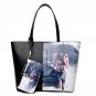 PU Leather Female Shoulder Bag With Small Clutch New Women Handbag Winter Sweet Ladies Printed Carto