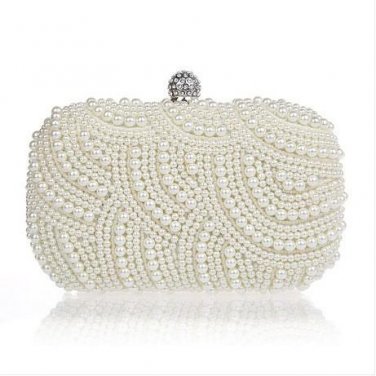 Two Sided Beaded 2017 NEW Fashion Exquisite Beaded Evening Bag, Noble Elegant Pearl Clutch Bags, Sho