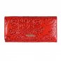 Embossing Flower Women Wallet Genuine Leather Female Purse Long Printing Floral Women Retro Leather