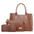 Brand New Luxury PU Leather Handbag 3 Pcs Composite Bags Set Lady Shoulder Crossbody Women Bag Femal
