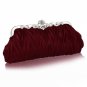 Fashion Bling Crystal Satin Evening Bag Clutch Handbag Purse Girl Soft Crystal Clutch Bridesmaid Han