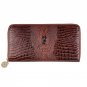 Purse For Women Leather Alligator Long Metal Red Card Holder Clutch Zipper Fashion New Design Cartei