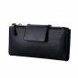 Genuine Leather Litchi Pattern Fashion Women Wallet Hasp And Double Zipper Famous Design Card Holder