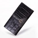 Women\'s Wallet Plaid Purse Genuine Larther Black Clutch Female Coin Holder Passport Wallets For Gir