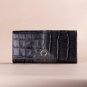 Women\'s Wallet Plaid Purse Genuine Larther Black Clutch Female Coin Holder Passport Wallets For Gir