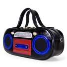 Braccialini Retro Radio Shape Bag Ladies Cute Handbag Shoulder Bag Messenger Bag Rock Crossbody Bag 