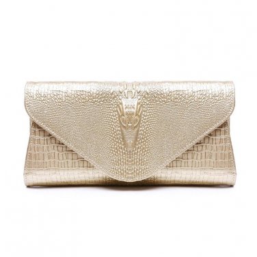2017 Luxury Brand Evening Clutch Bag Crocodile Pattern Leather Shoulder Bag Evening Clutch Purse Cha
