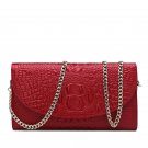 2017 Brand New Crocodile Pattern Cowhide Clutch Bag Female Luxury Designer Handbags Real Leather Bag