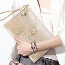 2017 new female crocodile pattern real leather handbag brand Europe shoulder diagonal leather clutch