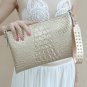 2017 Fashion Brand Leather Alligator Day Clutch Women Handbag Envelope Bag Wrist Ladies Evening Bag