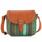 2017 Vintage Green Stripe Boho Aztec Tribal Female Clutch Women Crossbody Bag Ladies Shoulder Bag wi