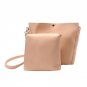 2pcs Casual Women Leather Handbag PU Shoulder Crossbody Bag Rivet Clutch Casual Tote Big Hobos Schoo