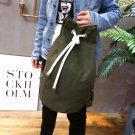 Casual Men Canvas Backpack Large Capacity Barrel Backpack String Drawstring Backpacks Back Pack Ruck