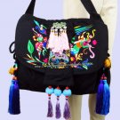 2-Usage Hmong Vintage Ethnic Tribal Thai Indian Boho shoulder bag messenger tote bag handmade, embro