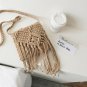 Bohemian Tassel Shoulder Bags Boho fabric Crochet Cotton Fringed Bolsa Femininas Women Handbag Brown