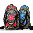 Vintage Embroidery Women Boho Bag Hmong National Canvas Embroidery Backpack Embroidered Single Shoul