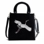Suede Embroidery Suede Bag Wood Handle Bag Women Crossbody Bags Unique Personality Shoulder Velvet B