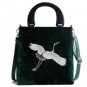 Suede Embroidery Suede Bag Wood Handle Bag Women Crossbody Bags Unique Personality Shoulder Velvet B