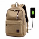 Fashion Canvas Men Backpack Anti Theft With USB Charging Laptop Backpacks Business Unisex Knapsack S