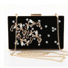 2016 New high quality ladies diamond flower shoulder bag velvet women clutch bag Corduroy small box 